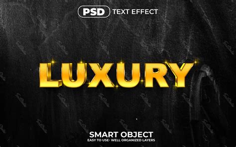 Luxury Shiny Golden 3d Text Effect Free Photoshop Psd File