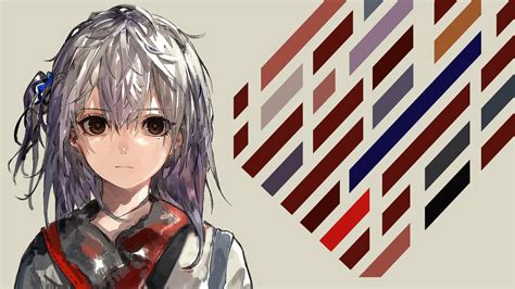 Wallpaper Anime Girls Abstract Simple Background White Background 1920x1080 Lapse