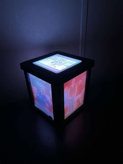 customized colored lithophane light box fully personalized with remote control for rgb led