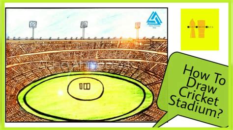 How To Draw Cricket Stadium Step By Step National Stadium Karachi