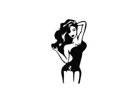 Pin Up Svg Pinup Girl Svg Pinup Silhouette Vector Lady Png Etsy