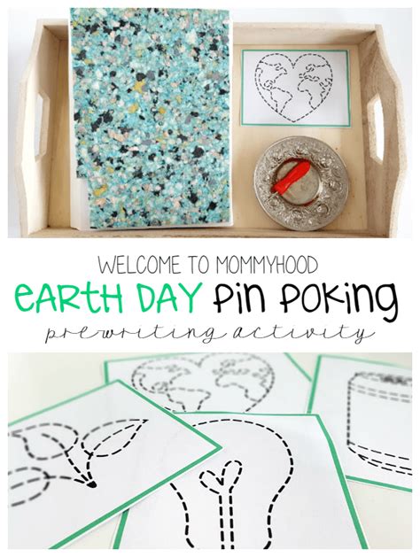 Earth Day Pin Punching Earth Day Activities Montessori Activities