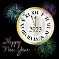 2023 happy new year countdown clock with fireworks graphic 11507944 ...