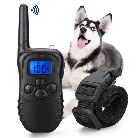 Electric Dog Training Collar Rainproof 330yd Remote Rechargeable Dog