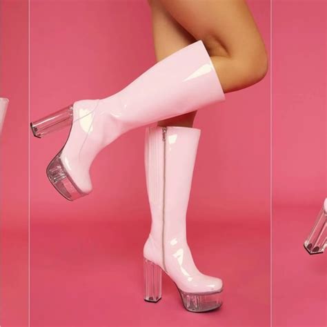 Shoes Pastel Pink Gogo Boots Poshmark