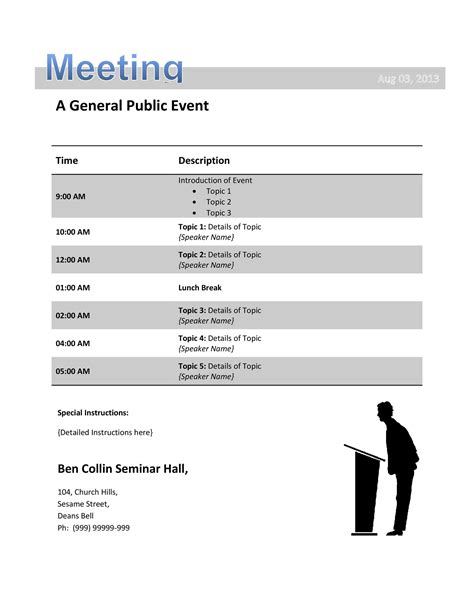 Effective Meeting Agenda Templates Templatelab