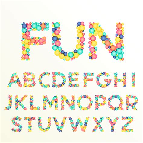 Colorful Font And Alphabet Letters Best For Fun Celebration Sty