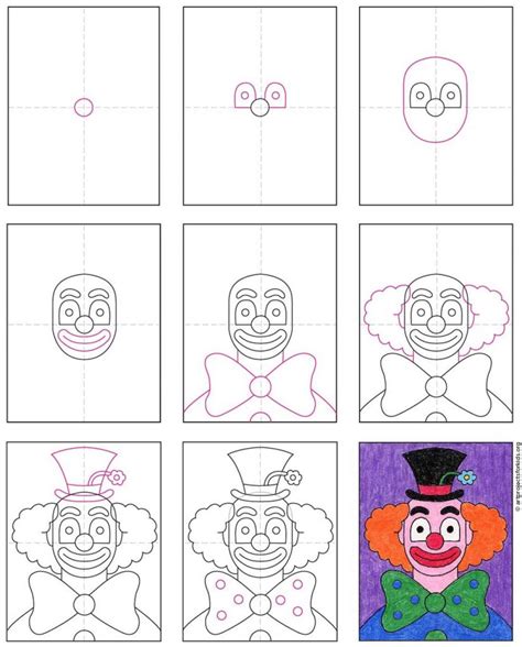 Easy Clown Drawings In Pencil
