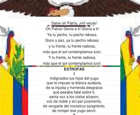 Himno Nacional Del Ecuador Letra Completa 6 Estrofas Mayhm001