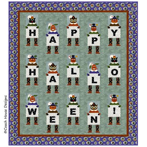 Happy Halloween Digital Pdf Quilt Pattern By Coach House Etsy Canada