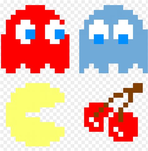 Pacman Ghost Pixel Art Template