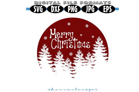 Merry Christmas Round Sign Svg Template 362261 Cut Files Design