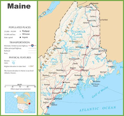 Maine Highway Map