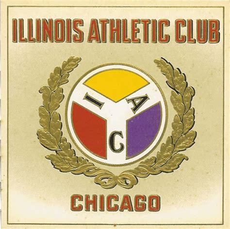 Cerebro Illinois Athletic Club Original Antique Label Art