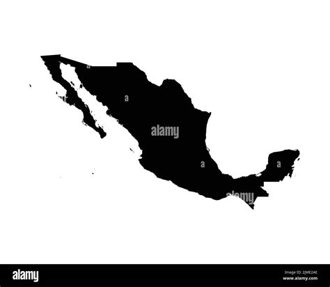 Mexico Map Mexican Country Map Black And White Mexicanos National