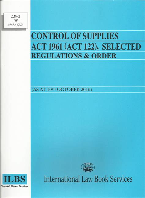 [peninsular malaysia—1 july 1963, l.n. Control of Supplies Act 1961 - Pustaka Mukmin KL ...