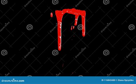 Blood Dripping Down Over Black Background Stock Photo Image Of