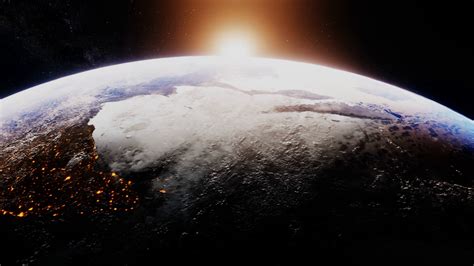 Stunning Sunrise Over Earth From Space 3d Stock Motion Graphics Sbv