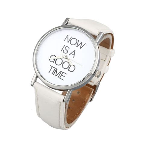 Now Is A Good Time Unisex White Watch On Luulla