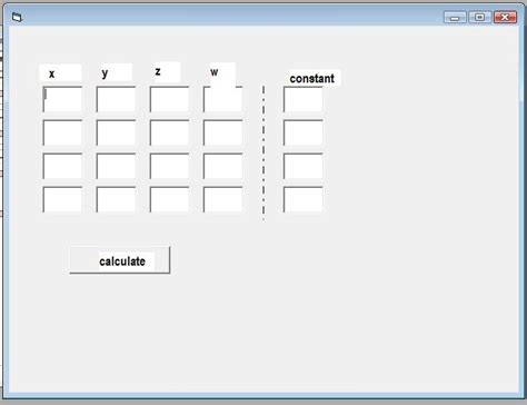 The calculator will perform the gaussian elimination on the given augmented matrix, with steps shown. Gauss-Jordan Elimination Calculator - VB6 | Dream.In.Code