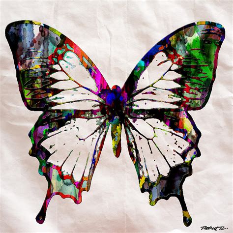 Butterfly Rainbow Painting By Robert R Splashy Art