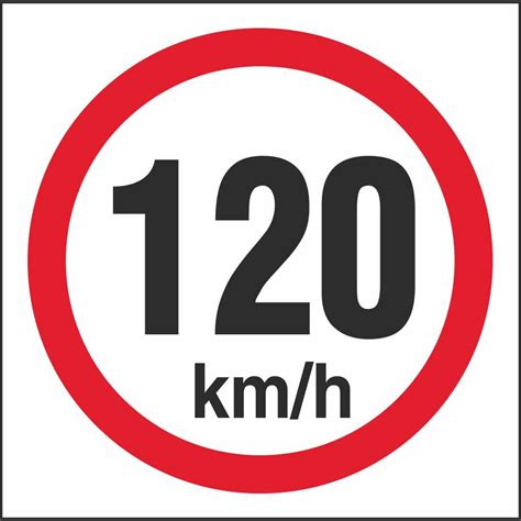 Rus 039 Speed Limit 120kmh Regulatory Traffic Road Safety Signs