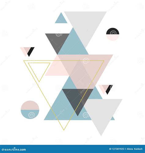 Geometry Vector Abstraction With Triangles Stock Vector Illustration
