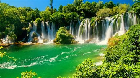 Kravice Waterfalls Travel Outdoor Waterfalls Nature Hd Wallpaper