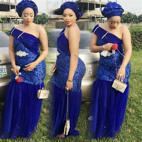 Africa Plus Size Royal Blue Prom Dresses Long African Nigerian One