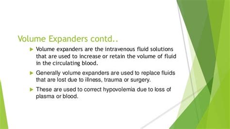 Blood And Plasma Volume Expanders