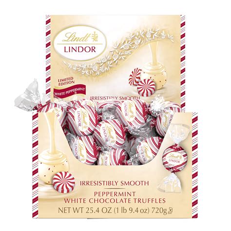 Mua Lindt Lindor Holiday White Chocolate Peppermint Truffles White