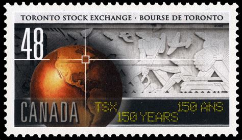 Toronto Stock Exchange Tsx 150 Years Canada Postage Stamp