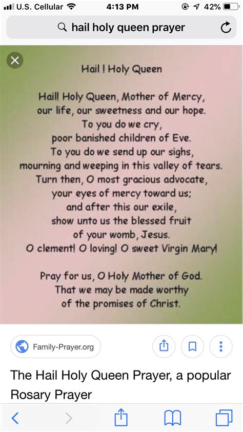 And after this our exile. Pin by Jeanette Yeggy on Prayer | Hail holy queen prayer ...