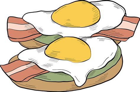 Toast With Eggs And Bacon Clipart Free Download Transparent Png