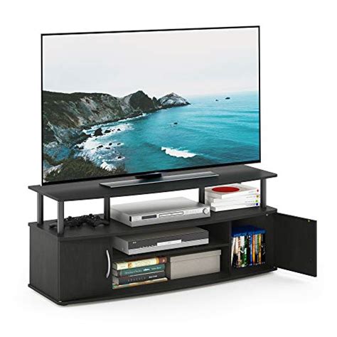 Furinno Jaya Large Entertainment Stand For Tv Up To 50 Inch Blackwood
