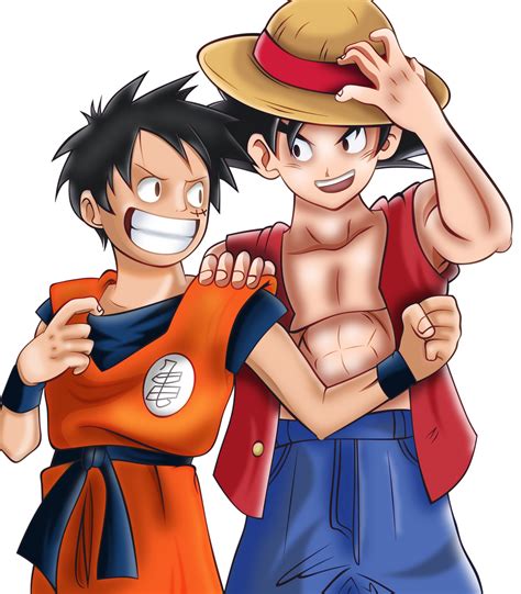 Luffy And Goku Render By Thewolfmonster On Deviantart