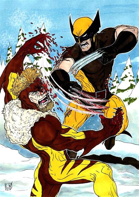 Wolverine Vs Sabretooth By Nordtoemme In Wolverine Art