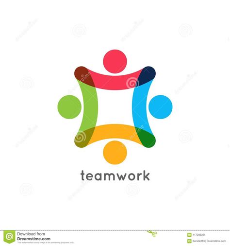 Teamwork Icon Business Concept Team Work Union Logo On
