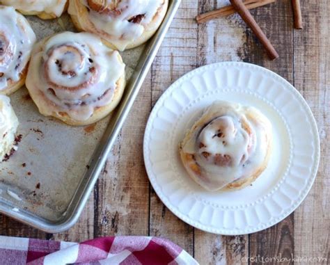 One Hour Cinnamon Rolls With Cream Cheese Frosting Creations By Kara