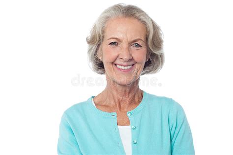 Smiling Aged Lady In Casuals Stock Image Image 33593101