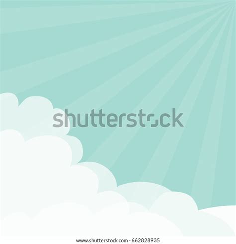 Blue Sky Sun Light Rays Burst Stock Illustration 662828935