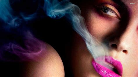 Face Smoking Girl Sensuality Lips Lipstick Wallpapers HD Desktop And Mobile Backgrounds