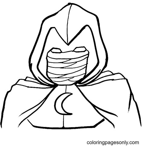 Moon Knight Marvel Coloring Page Free Printable Coloring Pages
