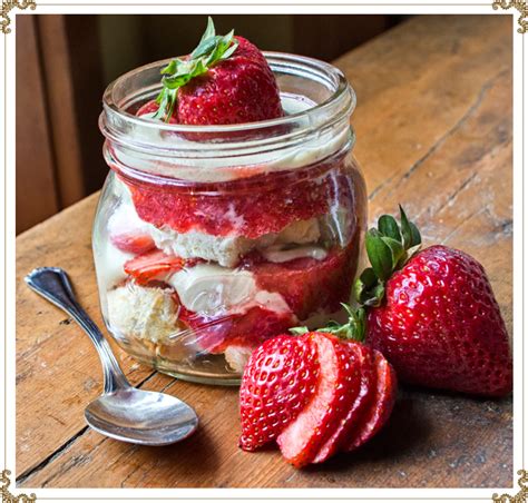 Strawberry Shortcake In A Jar Gluten Free Dairy Free Organic Cuisine Langélique