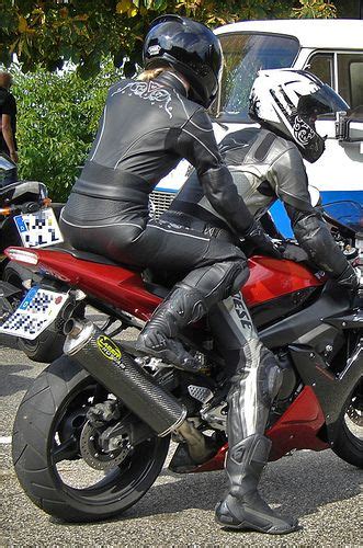 Motorcycle Leather Girl Motorrad Mädchen Motorrad Mädchen Auf Motorrad