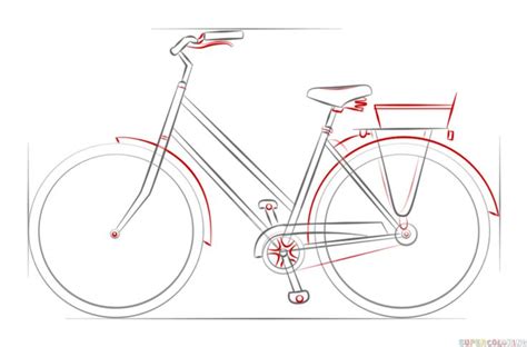How To Draw A Bicycle Step By Step Drawing Tutorials Drawing