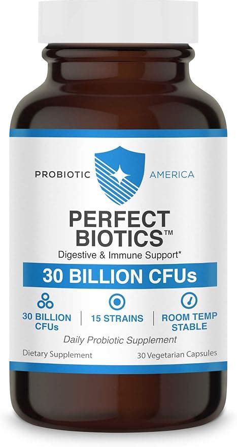probiotic america® perfect biotics 30 billion cfus digestive and immune support