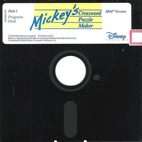 Mickeys Crossword Puzzle Maker Cover Or Packaging Material Mobygames