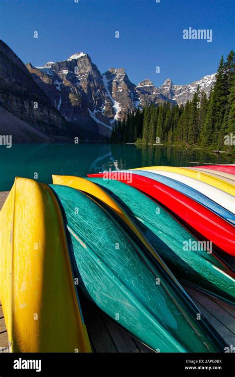 Overturned Canoes Moraine Lake Valley Of The Ten Peaks Banff