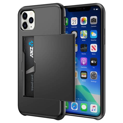 Waitproof wallet cases for iphone 11 pro max. Tough Armour Slide Case Card Holder for Apple iPhone 11 Pro Max